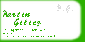 martin gilicz business card